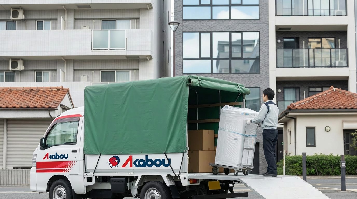 赤帽の軽トラック